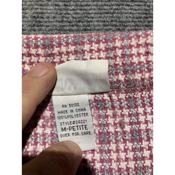 Vintage Bon Worth Jacket Women’s Size PM Pink Long Sleeve Full Zip - Picture 3 of 9